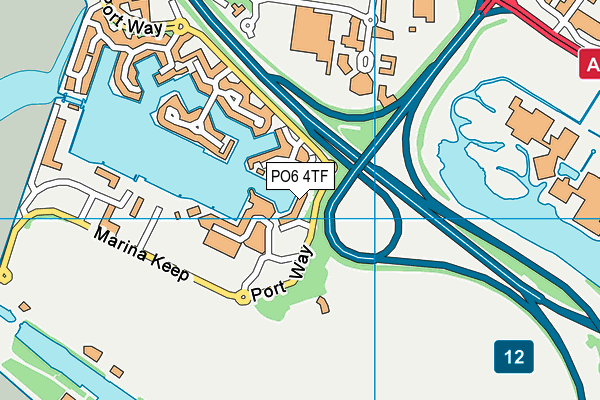 PO6 4TF map - OS VectorMap District (Ordnance Survey) PO6 4TF map - OS VectorMap District (Ordnance Survey)