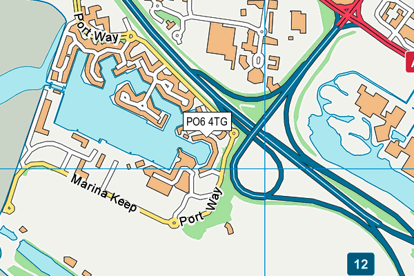 PO6 4TG map - OS VectorMap District (Ordnance Survey) PO6 4TG map - OS VectorMap District (Ordnance Survey)