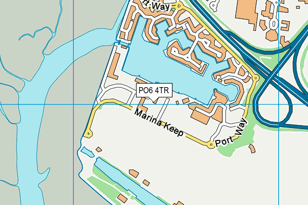 PO6 4TR map - OS VectorMap District (Ordnance Survey) PO6 4TR map - OS VectorMap District (Ordnance Survey)