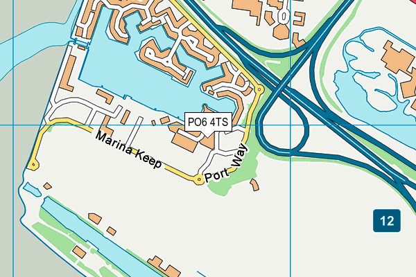 PO6 4TS map - OS VectorMap District (Ordnance Survey) PO6 4TS map - OS VectorMap District (Ordnance Survey)