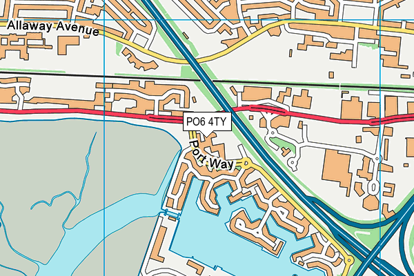 PO6 4TY map - OS VectorMap District (Ordnance Survey) PO6 4TY map - OS VectorMap District (Ordnance Survey)