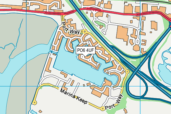 PO6 4UF map - OS VectorMap District (Ordnance Survey) PO6 4UF map - OS VectorMap District (Ordnance Survey)