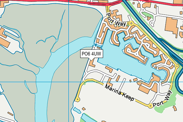 PO6 4UW map - OS VectorMap District (Ordnance Survey) PO6 4UW map - OS VectorMap District (Ordnance Survey)