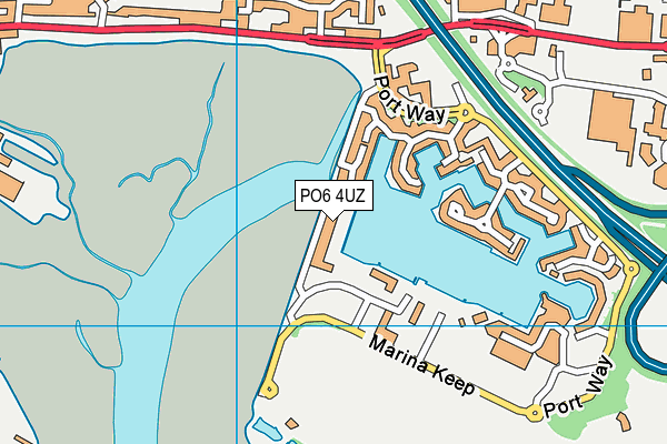 PO6 4UZ map - OS VectorMap District (Ordnance Survey) PO6 4UZ map - OS VectorMap District (Ordnance Survey)