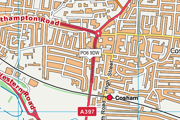 PO6 9DW map - OS VectorMap District (Ordnance Survey) PO6 9DW map - OS VectorMap District (Ordnance Survey)