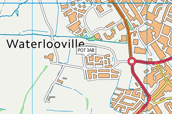 PO7 3AB map - OS VectorMap District (Ordnance Survey) PO7 3AB map - OS VectorMap District (Ordnance Survey)