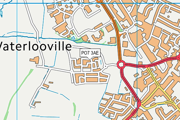 PO7 3AE map - OS VectorMap District (Ordnance Survey) PO7 3AE map - OS VectorMap District (Ordnance Survey)