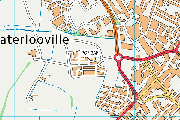 PO7 3AF map - OS VectorMap District (Ordnance Survey) PO7 3AF map - OS VectorMap District (Ordnance Survey)