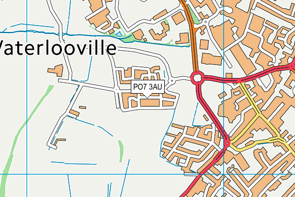 PO7 3AU map - OS VectorMap District (Ordnance Survey) PO7 3AU map - OS VectorMap District (Ordnance Survey)