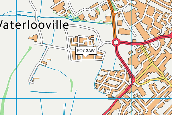 PO7 3AW map - OS VectorMap District (Ordnance Survey) PO7 3AW map - OS VectorMap District (Ordnance Survey)