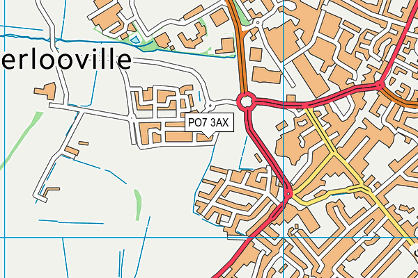 PO7 3AX map - OS VectorMap District (Ordnance Survey) PO7 3AX map - OS VectorMap District (Ordnance Survey)