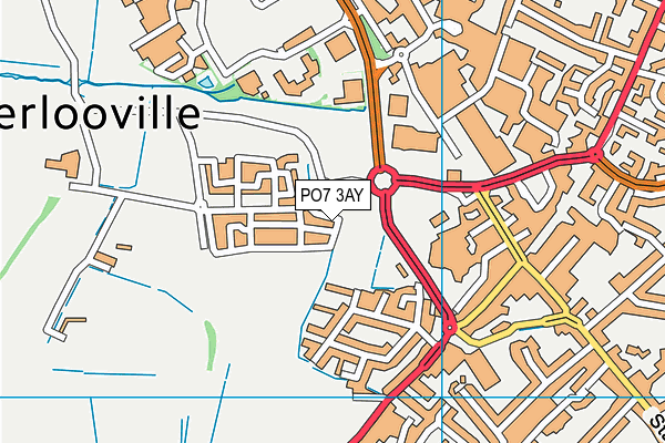 PO7 3AY map - OS VectorMap District (Ordnance Survey) PO7 3AY map - OS VectorMap District (Ordnance Survey)