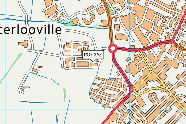 PO7 3AZ map - OS VectorMap District (Ordnance Survey) PO7 3AZ map - OS VectorMap District (Ordnance Survey)