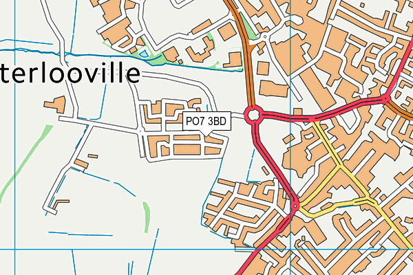 PO7 3BD map - OS VectorMap District (Ordnance Survey) PO7 3BD map - OS VectorMap District (Ordnance Survey)