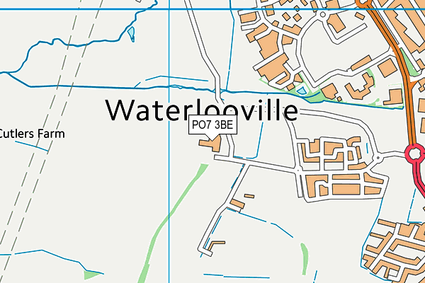 PO7 3BE map - OS VectorMap District (Ordnance Survey) PO7 3BE map - OS VectorMap District (Ordnance Survey)