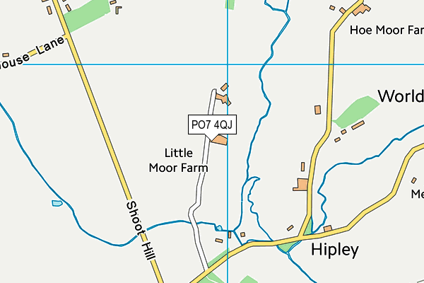 PO7 4QJ map - OS VectorMap District (Ordnance Survey) PO7 4QJ map - OS VectorMap District (Ordnance Survey)
