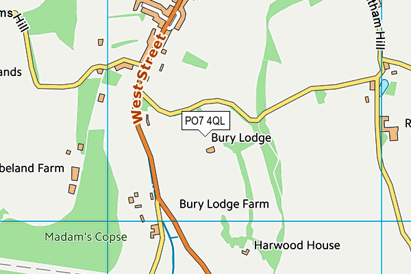 PO7 4QL map - OS VectorMap District (Ordnance Survey) PO7 4QL map - OS VectorMap District (Ordnance Survey)