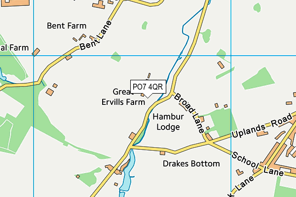 PO7 4QR map - OS VectorMap District (Ordnance Survey) PO7 4QR map - OS VectorMap District (Ordnance Survey)