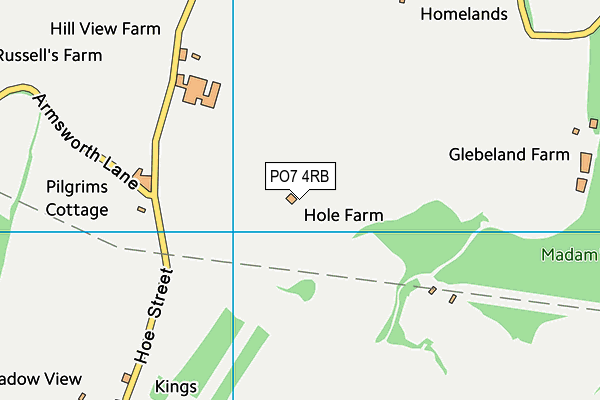 PO7 4RB map - OS VectorMap District (Ordnance Survey) PO7 4RB map - OS VectorMap District (Ordnance Survey)