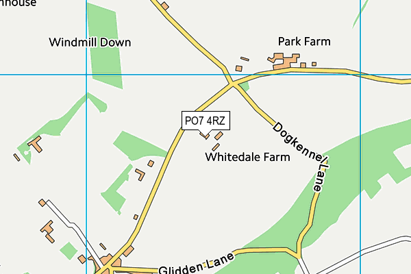 PO7 4RZ map - OS VectorMap District (Ordnance Survey) PO7 4RZ map - OS VectorMap District (Ordnance Survey)
