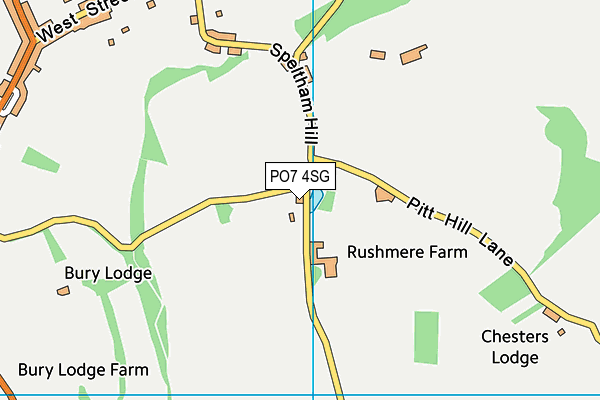 PO7 4SG map - OS VectorMap District (Ordnance Survey) PO7 4SG map - OS VectorMap District (Ordnance Survey)