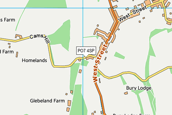 PO7 4SP map - OS VectorMap District (Ordnance Survey) PO7 4SP map - OS VectorMap District (Ordnance Survey)