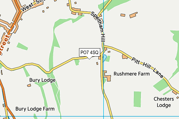 PO7 4SQ map - OS VectorMap District (Ordnance Survey) PO7 4SQ map - OS VectorMap District (Ordnance Survey)