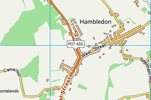 PO7 4SS map - OS VectorMap District (Ordnance Survey) PO7 4SS map - OS VectorMap District (Ordnance Survey)