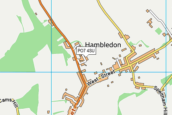 PO7 4SU map - OS VectorMap District (Ordnance Survey) PO7 4SU map - OS VectorMap District (Ordnance Survey)