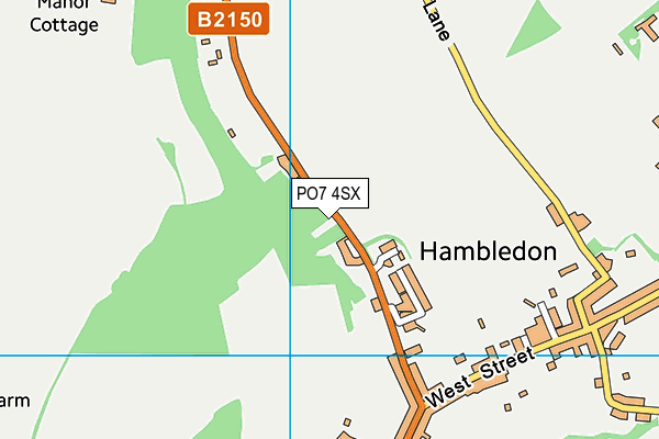 PO7 4SX map - OS VectorMap District (Ordnance Survey) PO7 4SX map - OS VectorMap District (Ordnance Survey)