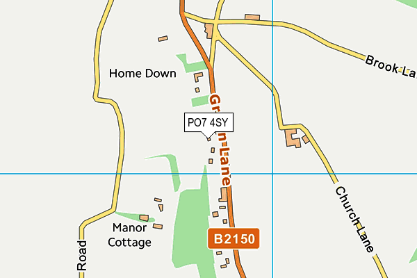 PO7 4SY map - OS VectorMap District (Ordnance Survey) PO7 4SY map - OS VectorMap District (Ordnance Survey)
