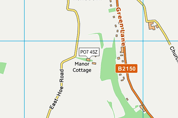 PO7 4SZ map - OS VectorMap District (Ordnance Survey) PO7 4SZ map - OS VectorMap District (Ordnance Survey)
