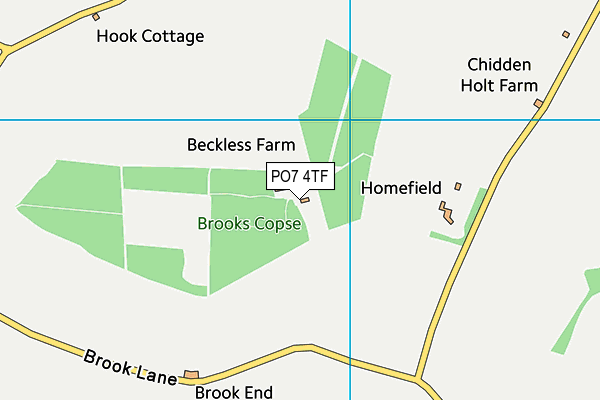 PO7 4TF map - OS VectorMap District (Ordnance Survey)