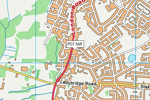 PO7 5AR map - OS VectorMap District (Ordnance Survey) PO7 5AR map - OS VectorMap District (Ordnance Survey)