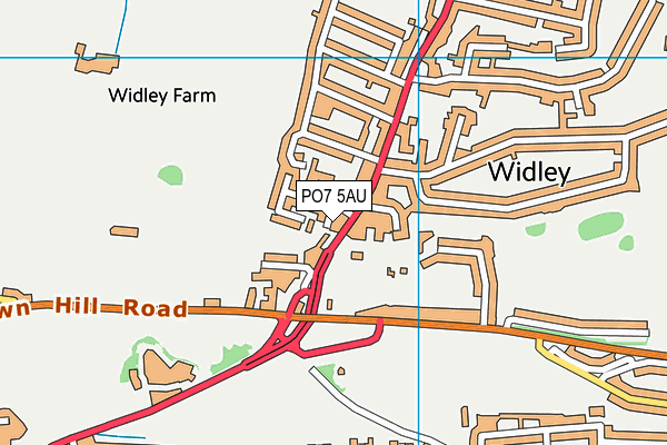 PO7 5AU map - OS VectorMap District (Ordnance Survey) PO7 5AU map - OS VectorMap District (Ordnance Survey)