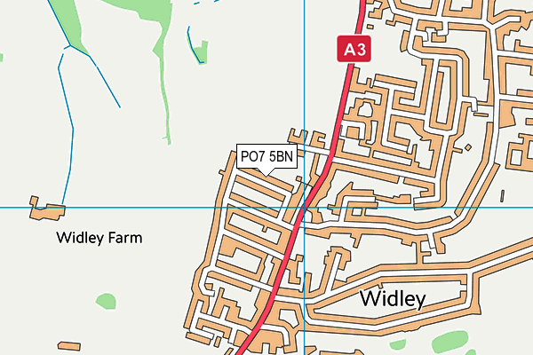 PO7 5BN map - OS VectorMap District (Ordnance Survey) PO7 5BN map - OS VectorMap District (Ordnance Survey)