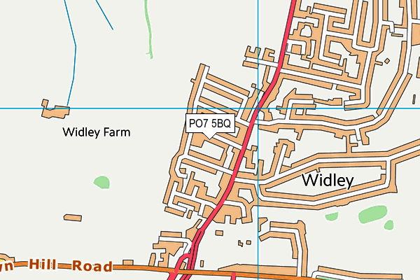PO7 5BQ map - OS VectorMap District (Ordnance Survey) PO7 5BQ map - OS VectorMap District (Ordnance Survey)