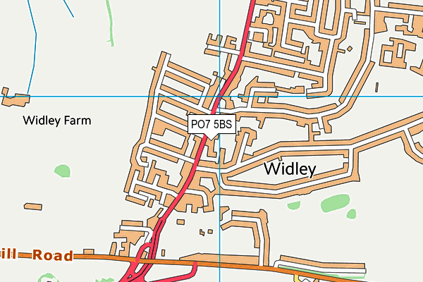 PO7 5BS map - OS VectorMap District (Ordnance Survey)