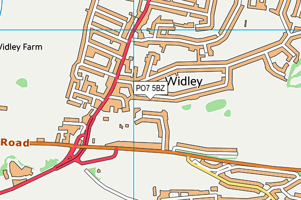 PO7 5BZ map - OS VectorMap District (Ordnance Survey) PO7 5BZ map - OS VectorMap District (Ordnance Survey)