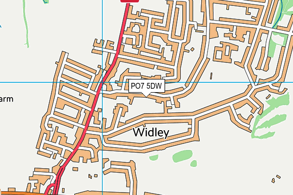 PO7 5DW map - OS VectorMap District (Ordnance Survey) PO7 5DW map - OS VectorMap District (Ordnance Survey)