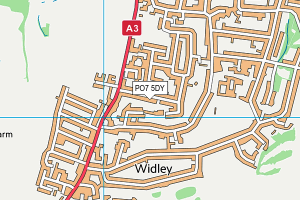 PO7 5DY map - OS VectorMap District (Ordnance Survey) PO7 5DY map - OS VectorMap District (Ordnance Survey)