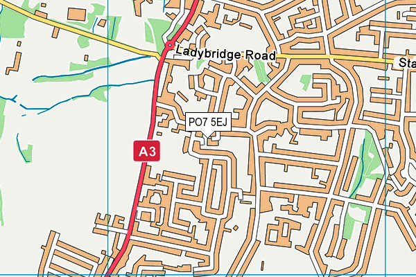PO7 5EJ map - OS VectorMap District (Ordnance Survey) PO7 5EJ map - OS VectorMap District (Ordnance Survey)