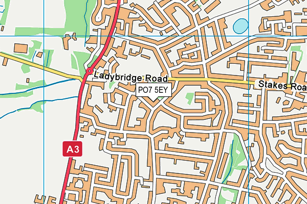 PO7 5EY map - OS VectorMap District (Ordnance Survey) PO7 5EY map - OS VectorMap District (Ordnance Survey)