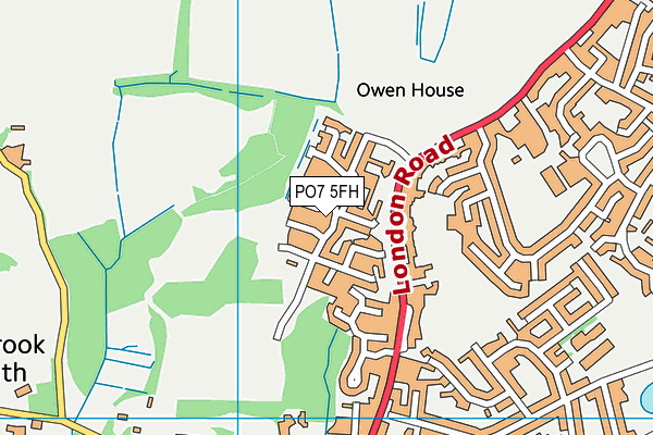 PO7 5FH map - OS VectorMap District (Ordnance Survey)