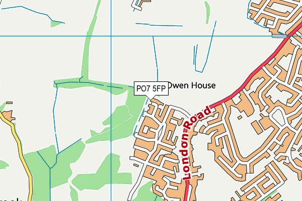 PO7 5FP map - OS VectorMap District (Ordnance Survey) PO7 5FP map - OS VectorMap District (Ordnance Survey)
