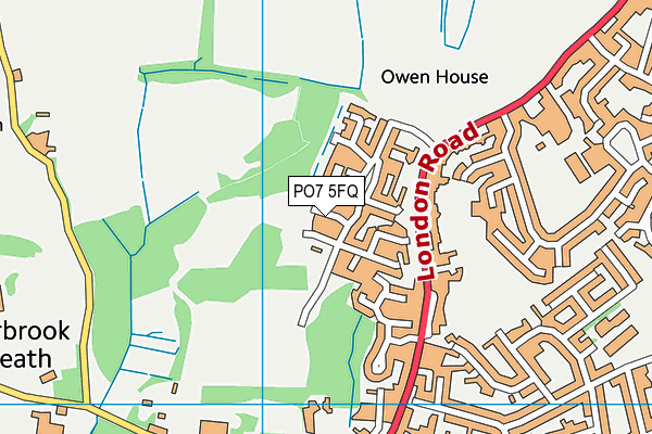 PO7 5FQ map - OS VectorMap District (Ordnance Survey) PO7 5FQ map - OS VectorMap District (Ordnance Survey)