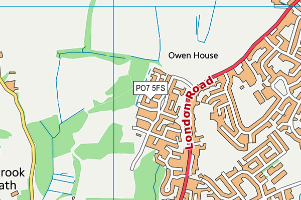 PO7 5FS map - OS VectorMap District (Ordnance Survey)