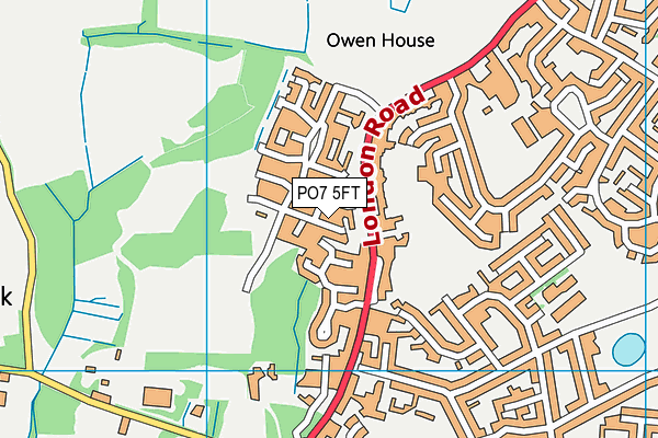 PO7 5FT map - OS VectorMap District (Ordnance Survey) PO7 5FT map - OS VectorMap District (Ordnance Survey)