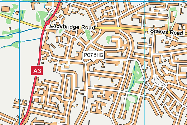 PO7 5HG map - OS VectorMap District (Ordnance Survey) PO7 5HG map - OS VectorMap District (Ordnance Survey)