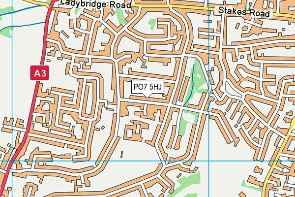 PO7 5HJ map - OS VectorMap District (Ordnance Survey) PO7 5HJ map - OS VectorMap District (Ordnance Survey)